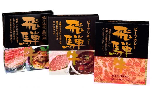 飛騨牛味わい3種詰合せ H-38CST