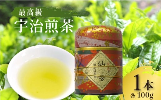 最高級 宇治煎茶 仙芳100g 缶入り 茶葉 宇治茶 宇治煎茶 旨み 香り 日本茶インストラクター厳選 お茶 日本茶 国産 飲料 最高級 京都府【016】