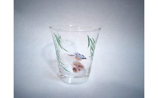 京絵付けガラスコップ 八木海峰 海峰窯 ガラス コップ 絵付け 食器 器 日用品 伝統 工芸品 ギフト 贈答 井手町 京都【034】