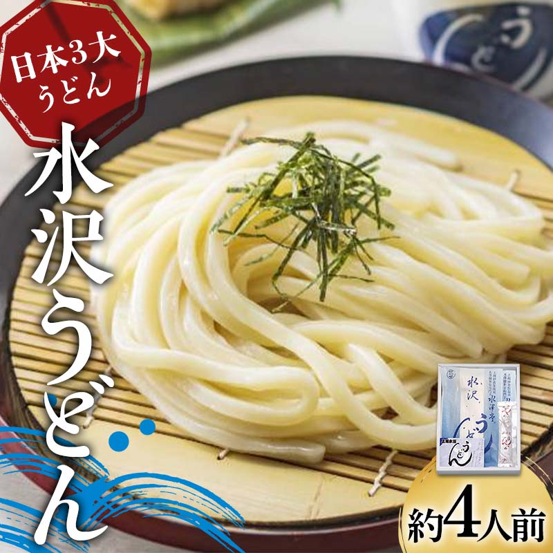 日本3大うどん 水沢うどん 約4人前 《商標登録の店が作った水沢うどん》 うどん 麺 麺類 加工品 食品 群馬県 渋川市 F4H-0431