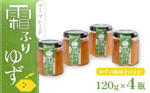 ゆず マーマレード 480g( 120g × 4個 ) セット 柚子 ジャム フルーツ 果物 柑橘 調味料 無添加 手作り 農薬不使用 加工食品 詰め合わせ 果肉 ジャム ギフト 徳島県 徳島 霜ふりゆずマーマレード