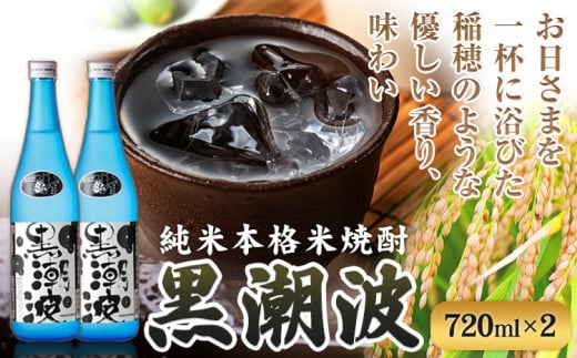 焼酎 黒潮波 720ml×2本セット 酒のねごろっく《30日以内に出荷予定(土日祝除く)》和歌山県 岩出市 吉村秀雄商店 純米本格米焼酎 酒 お酒 サケ さけ 米焼酎 焼酎 1440ml 送料無料
