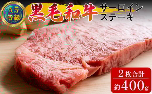 A5等級 黒毛和牛 サーロインステーキ 約400g(約200g×2枚)岡山県産