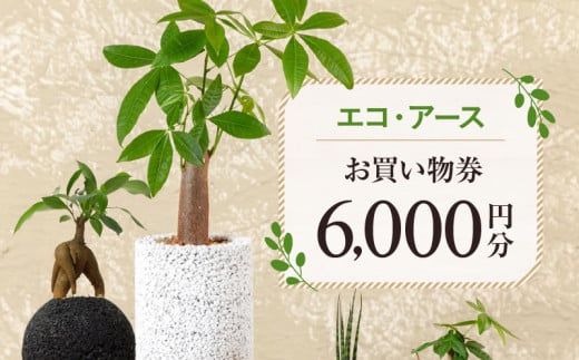 S060-117_エコ・アースでご利用可能なお買い物券　6,000円分
