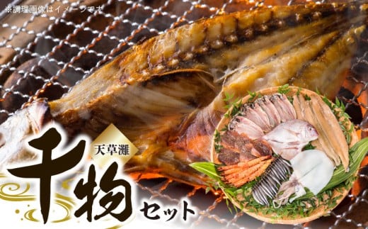 S011-023_天草灘干物セット(天然鯛、ミズイカ、アジのささ塩干し・車海老みそ漬等)