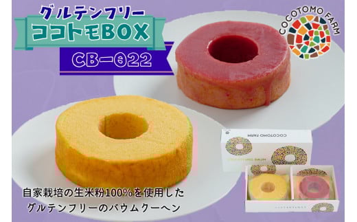 17-23_自家製生米粉100%のしっとりバウムクーヘンが人気　ココトモBOX　CB-022｜バウムクーヘン お米 米粉 ソフト 白米 いちご セット 詰め合わせ スイーツ デザート ココトモ プチギフトバームクーヘン ヘルシー グルテンフリー愛知 尾張