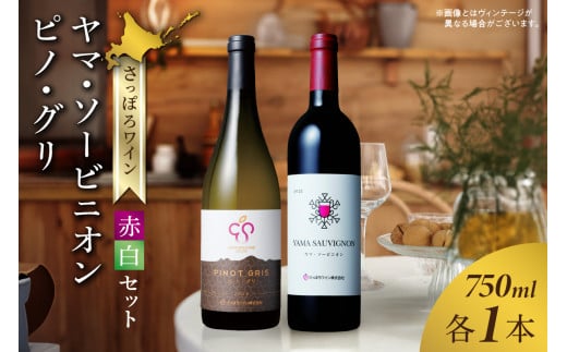 さっぽろワイン　赤白２本セット（750ｍｌ×2本）