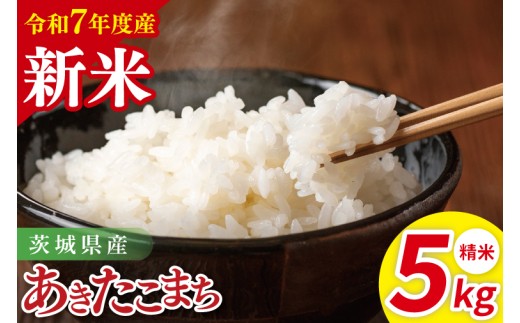 令和7年産 茨城県産あきたこまち　精米　5kg｜ お米 米 ごはん 阿見町 茨城県 茨城県産 茨城県産米（85-29）