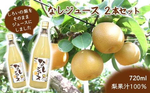 梨ジュース 2本セット 720ml×2本 梨果汁100% ストレートジュース