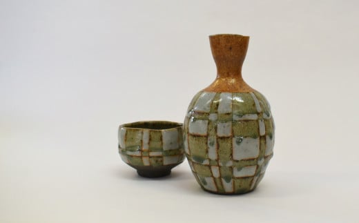 釉彩酒器セット 和食器 徳利 お猪口 陶芸品《受注制作》