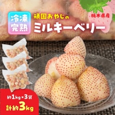 頑固おやじの冷凍完熟ミルキーベリー合計3kg(約1kgX3個)【配送不可地域:離島】【1442900】