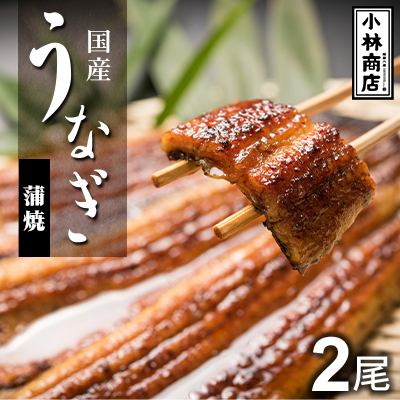 うなぎの六三 こばやし商店 国産 蒲焼うなぎ 約135g×2尾 自家製たれ2個付 木箱入【配送不可地域:離島・沖縄】【1604278】