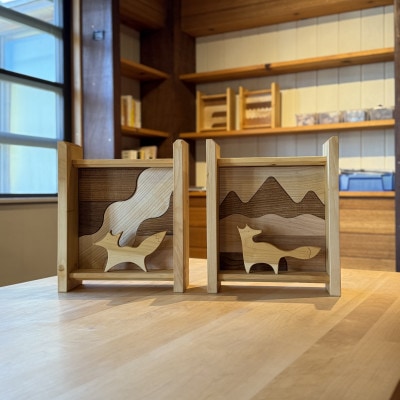 四匹の狐の物語を飾る-民話をモチーフにした飾り台作りワークショップ(3名様)【1615962】