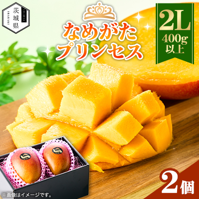 茨城県産 なめがたプリンセスマンゴー2L【400g以上】2個【配送不可地域:離島・沖縄】【1647819】