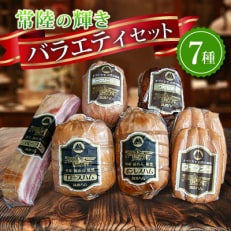 銘柄豚「常陸の輝き」バラエティブロック7品(筑波ハム ハム・ベーコン・ソーセージ・焼豚) 茨城県産【配送不可地域：離島・沖縄】【1446253】