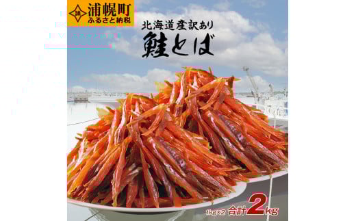 北海道産訳あり鮭とば2kg オス 珍味 つまみ 浦幌町 st-p
