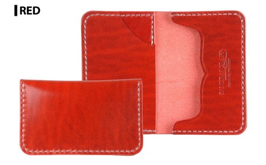サムライクラフト カードケース(名刺入れ)<レッド>(67mm×110mm×厚み14mm) レザー 革 本革 レザー製品 革製品 ルガトショルダー 本格 ギフト 名入れ 日本製 手縫い ハンドメイド ファッション 小物 Samurai Craft【株式会社Stand Field】ta286-red