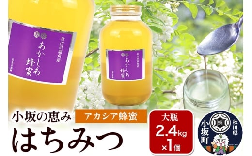 小坂の恵み はちみつ 2.4kg×1個【アカシア蜂蜜】秋田県 小坂町