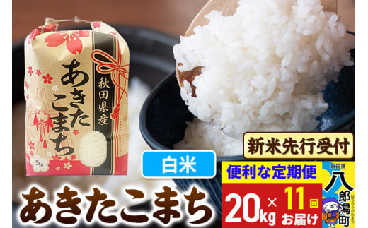 令和7年産 新米受付》《定期便11ヶ月》あきたこまち 20kg【白米