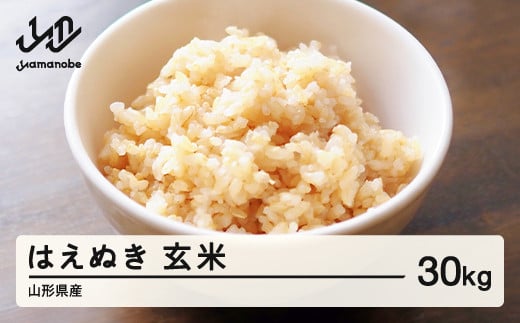 2025年 令和7年産 山形県産 はえぬき 玄米 30kg お米 米 ブランド米 こめma-hagxb30 ※沖縄・離島への配送不可