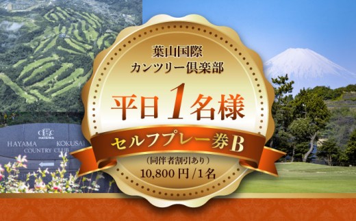 葉山国際カンツリー倶楽部 平日 1名様 セルフ プレー券 B ( 同伴者割引あり ) ゴルフプレー ゴルフ券 利用券 ゴルフプレー券 プレーチケット ゴルフ リゾートコース ゴルフ場 利用券 湘南 葉山 葉山町 神奈川県【(株)葉山国際カンツリー倶楽部】 [ASAR004]