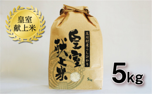 FT18-266 玉川村産コシヒカリ 5kg コシヒカリ 米 お米 ブランド米 銘柄米 備蓄 日本米 こしひかり コメ ごはん ご飯 食品