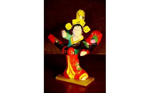 【三春の民芸品】鞨鼓 【伝統工芸 伝統 工芸品 張子人形 人形 小物 雑貨 ギフト プレゼント 贈り物】【07521-0035】