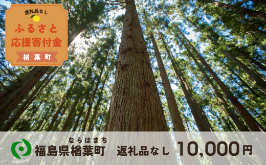 【返礼品なしの寄附】福島県楢葉町 10,000円 ［福島県 福島 楢葉町 寄附 おうえん 応援 しえん 支援 応援寄付金 寄付のみ 返礼品なし 返礼品なしの寄付 10,000円］