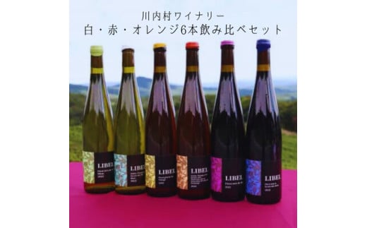 【ふるさと納税】国産ワイン 6本セット（白・赤・オレンジ）飲み比べ｜かわうちワイナリー LIBEL 自然派 クラフトワイン 福島県 川内村【限定醸造】