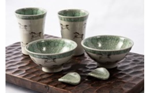 何事も馬九行久(うまくいく)ペア食器セット