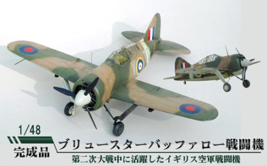 ブリュースターバッファロー戦闘機 1/48 / 模型 完成品 柏木崇男 茨城県