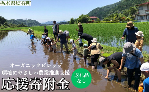 【返礼品なし】栃木県塩谷町 オーガニックビレッジ 環境にやさしい農業推進支援 応援寄附金