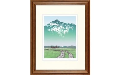 小暮真望 シルクスクリーン版画 (尾瀬の郷親善大使) 残雪と木道