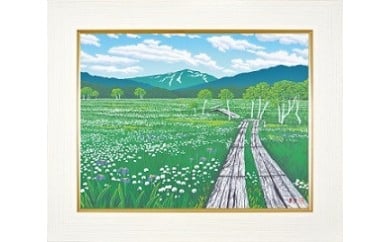 小暮真望 シルクスクリーン版画 (尾瀬の郷親善大使)風光
