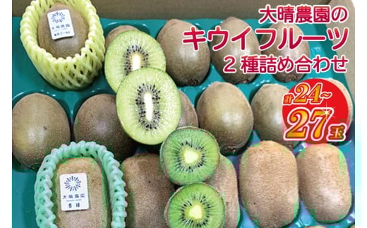 【先行予約】【11月発送】東京ゴールドと香緑2種詰め合わせ24~27玉入り【春日部市】大晴農園のキウイフルーツ(BY005)