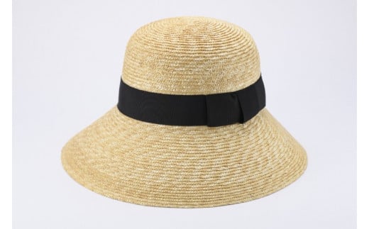AN043-1 春日部市伝統工芸品 田中帽子店　麦わら帽子　ステラ　頭囲57.5cm(UK-H121-NA-M)