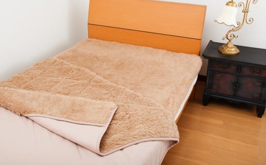 羊毛で暖かい「メリノン」ひつじ掛毛布（シングル・アイボリー）【洗濯機で丸洗い可！】