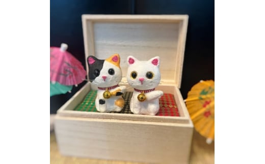 笠山猫2匹セット(よしにゃか・ともにゃん)【1457363】
