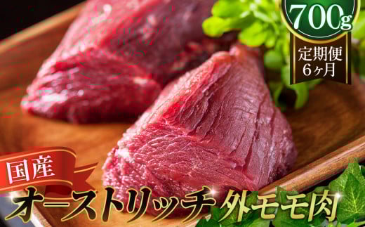 国産オーストリッチ外モモ肉700g【定期便】6か月毎月お届け [No.121]
