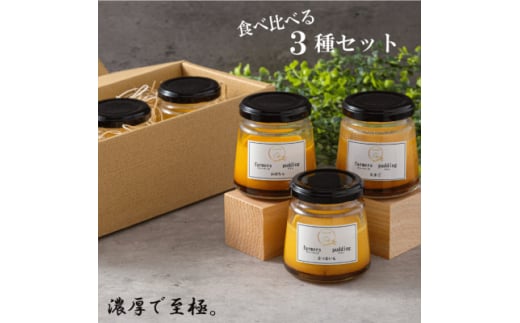 上里町のファーマーズ プリン3種セット【1414157】