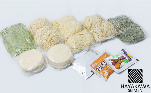 【12203-0065】早川製麺特製 生麺・パスタ・餃子の皮 詰合せ