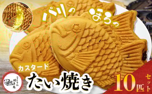 鯛焼き カスタード 10匹 セット | 江戸一たい焼き 鯛幸房 国領店 厳選素材 北海道産 てん菜 甜菜糖 砂糖大根 ビート 小麦 贈り物 ギフト 冷めても美味しい 皮薄め こだわり たいやき  冷凍 和菓子 菓子 焼菓子 スイーツ 食品 おやつ 調布 国領  東京