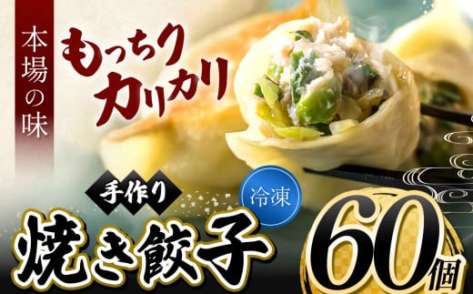 メディアで話題！ 地元野菜 ・ 国産素材 を使用 手作り焼き餃子 ( 冷凍 ) 60個 【 手作り餃子の店 吉春 】 | 料理 食品 ぎょうざ ギョーザ 餃子 焼餃子 冷凍餃子 人気 にんにく不使用 にんにくなし ニンニク不使用 食べ切り お惣菜 定番 もちもち カリカリ お取り寄せ 豚肉 豚 小麦 北海道小麦 キャベツ にら しょうが 国産 グルメ 本場 麺点師 国領 調布 東京