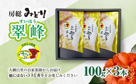 【ちばエコ農産物認証茶葉】翠峰3本セット 【 ふるさと納税 人気 おすすめ ランキング お茶 緑茶 日本茶 茶葉 千葉県 大網白里市 送料無料 】H003