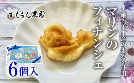 ~大網白里市産の米粉を使用~マリンのフィナンシェ 6個入×1箱(計6個) ご当地キャラ ゆるキャラ マリン マリンのフィナンシェ フィナンシェ プレーン 米粉 焦がしバター お菓子 ギフト 千葉県大網白里市 思いやり型返礼品 M008