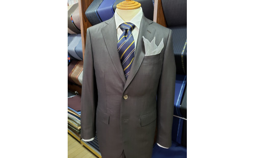 [870-2] 【出張採寸】葛利毛織生地使用の高級オーダースーツ2着