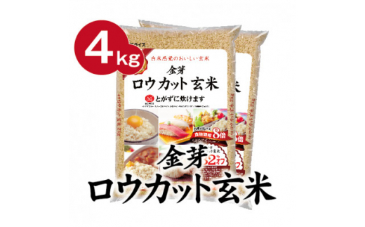 <4kg>金芽ロウカット玄米 4kg(2kg×2袋)ふっくら柔らかい美味しさ!【1505276】