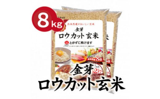 <8kg>金芽ロウカット玄米 8kg(2kg×4袋)ふっくら柔らかい美味しさ!【1556849】