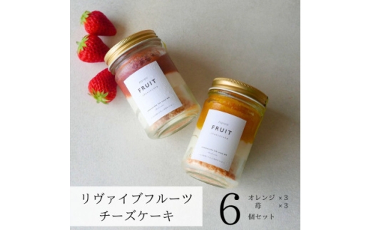 リヴァイブフルーツチーズケーキ 6個セット オレンジ・苺【1670160】