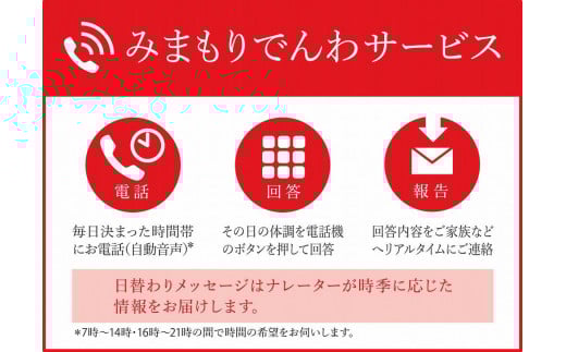 【ふるさと納税】郵便局のみまもりサービス「みまもりでんわサービス(固定電話)」 (3か月)